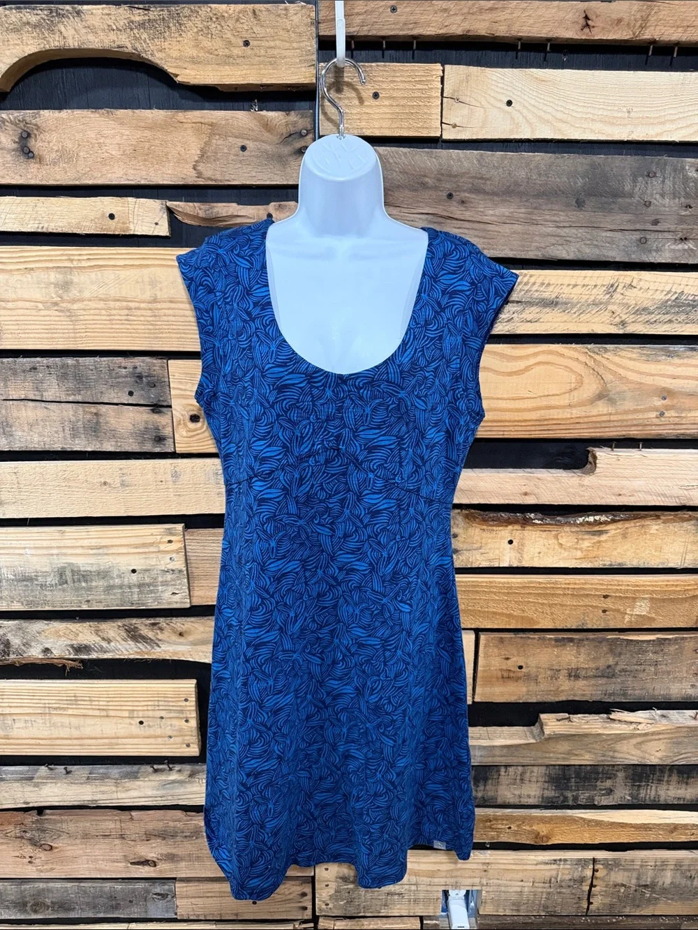 L.L. Bean Women's Beech Point Dress In Darkest Navy Botanical Size Small NWT